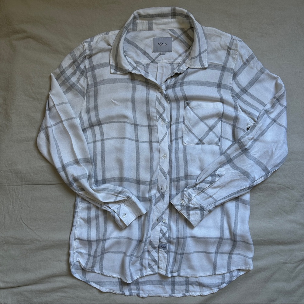 Rails. M. White/grey. Flannel